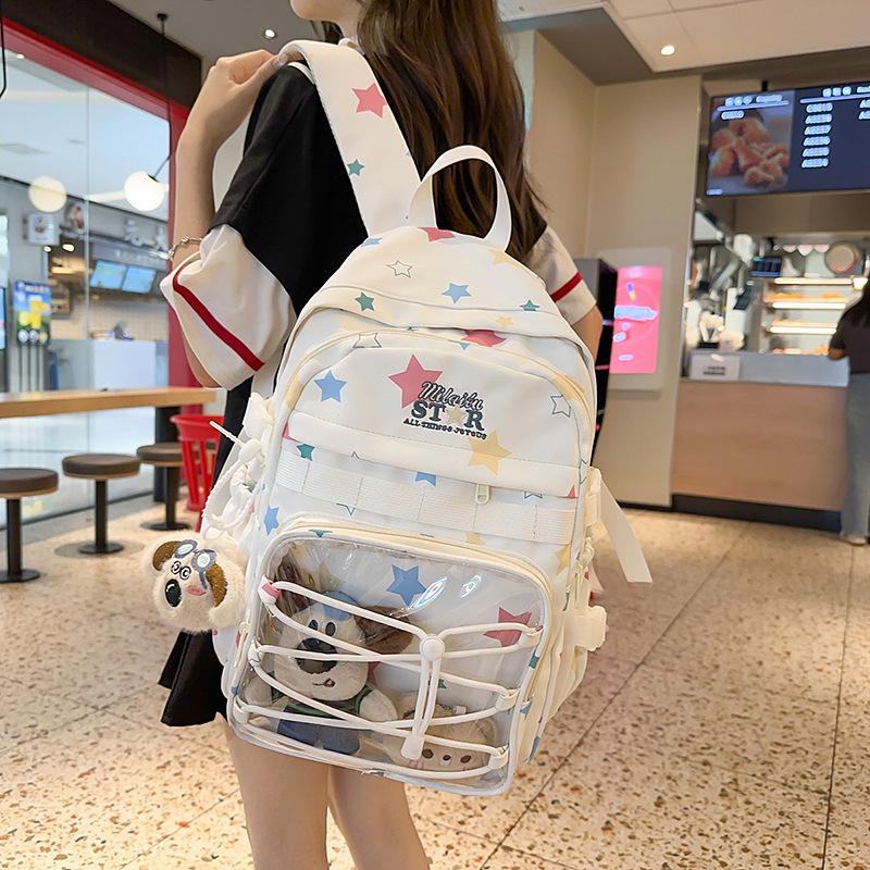 Cute star print large capacity Japanese sweet girl schoolbag college style high school junior high school student backpack girl
