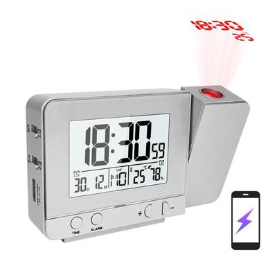 Projection Alarm Clock Digital Table Clock with Thermometer Hygrometer Display
