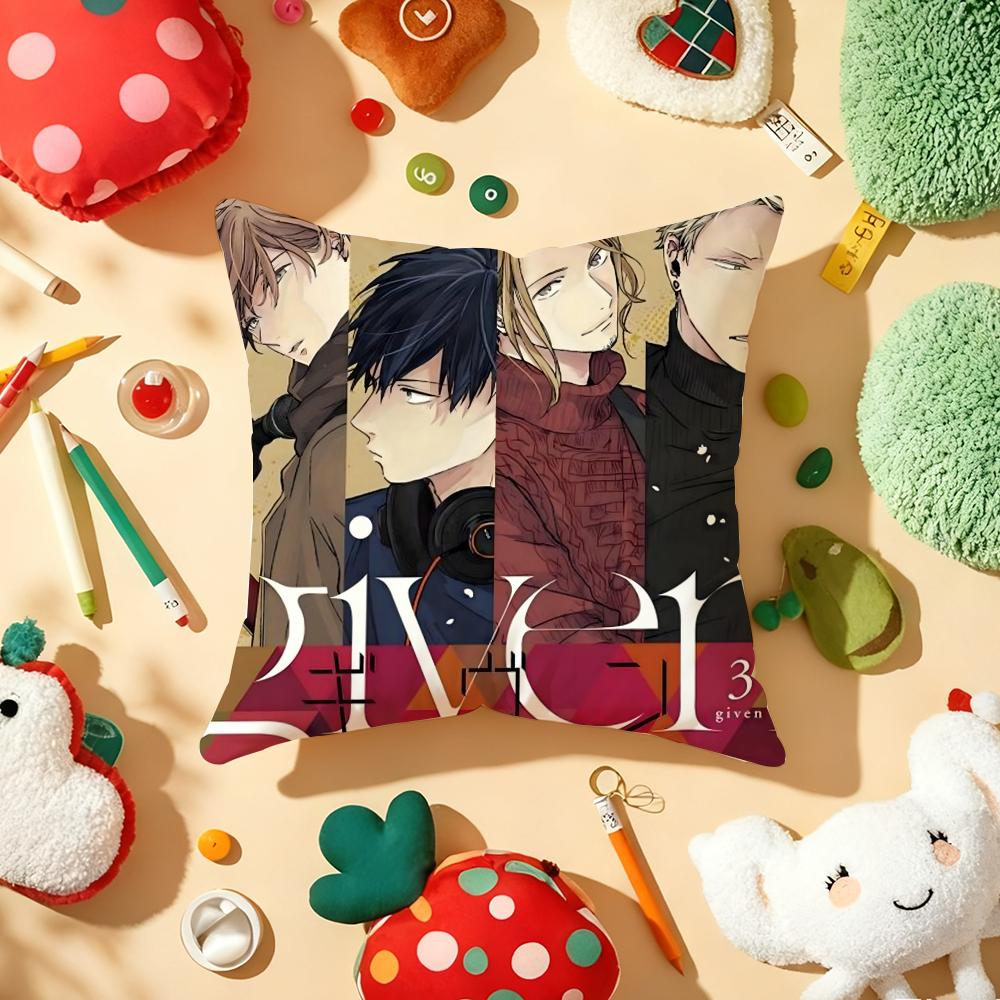 GGiven Yaoi Anime Cushion Cover Plush Fabric Soft DoubleSided Printed Sofa Warm Winter Home Gift Pillow Cover