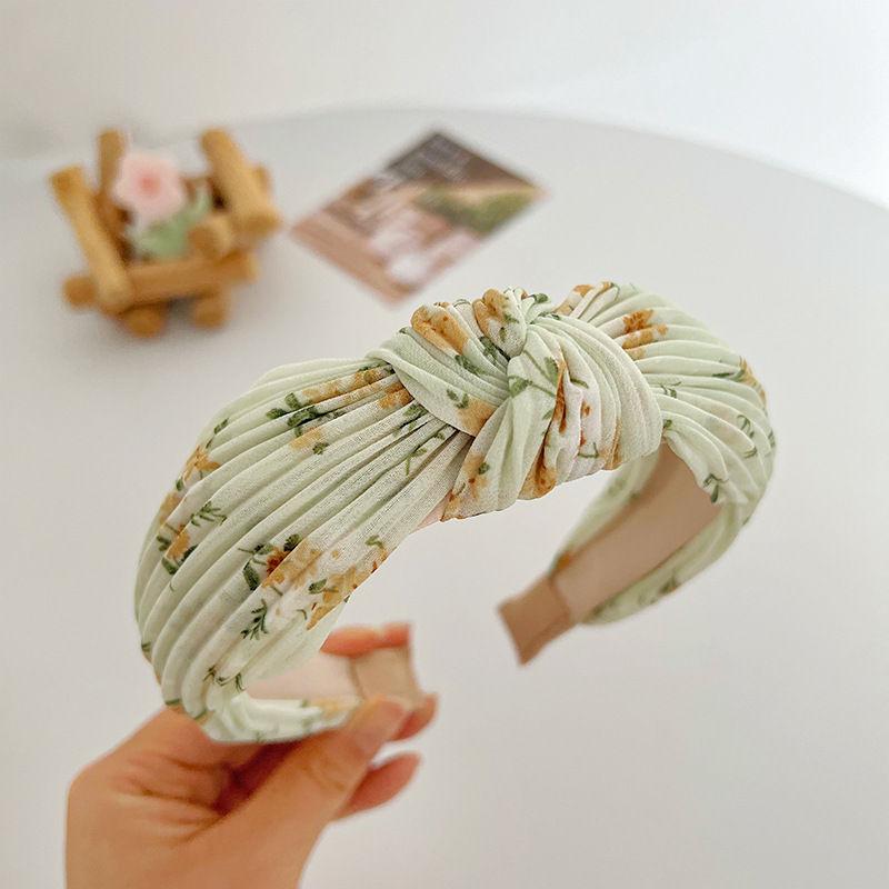 Headdress Fashion Accessory Gentle Temperament Headband Female Printed Fabric Hair