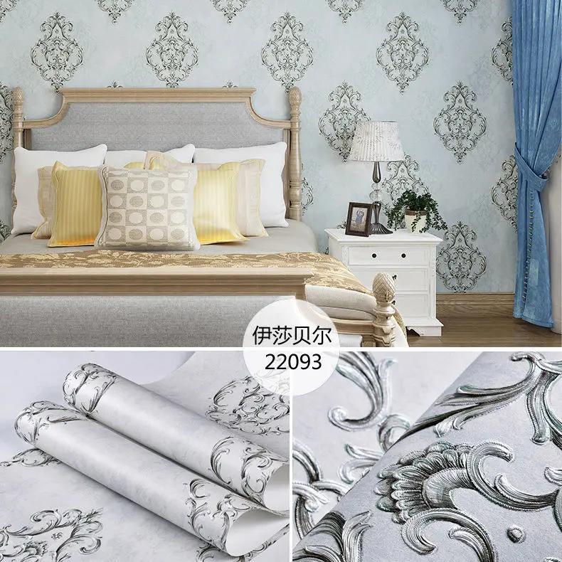 Zesílené samolepky na zeď v evropském stylu 3D do obývacího pokoje Samolepicí domácí dekorace Netkané tapety Tapeta na pozadí do ložnice