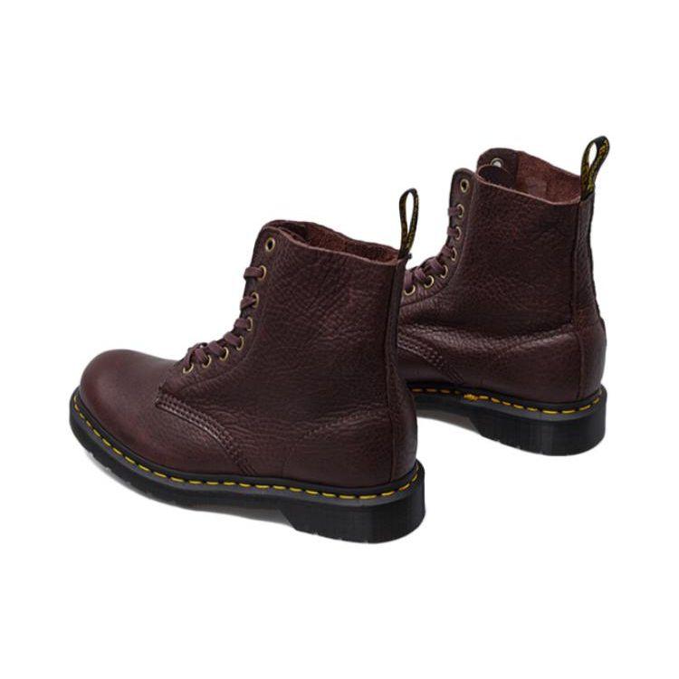 Dr. Martens 1460 Pascal Top Grain Leather Soft Pebble Flat Short Boots Unisex Boots Red-Brown 24993257