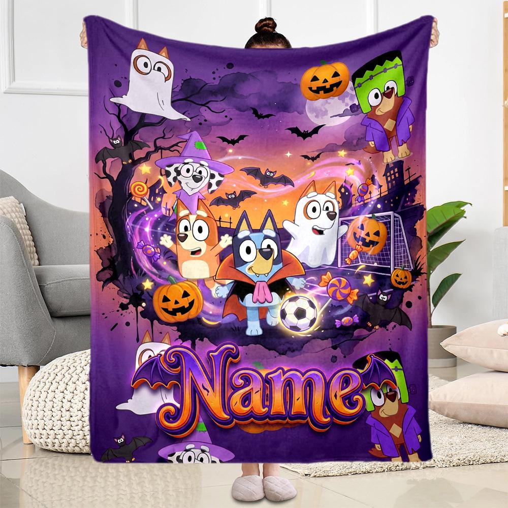 Christmas Adventure Pencilmates Customize Text Blanket Lightweight Personalized Blanket Warmthful Decor Perfect for Living Room Couch Sofa Picnics
