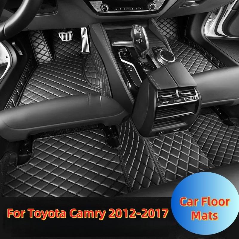 Car Floor Mats For Toyota Camry 2012-2017 2013 2014 2015 2016 Auto Foot Pads Automobile Carpet Cover Interior Accessories