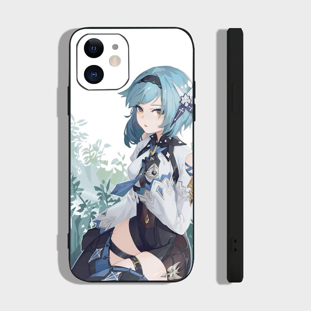 Eula Lawrence Genshin Impact Phone Case For IPhone 17 Air 16 15 14 13 Pro Max 11 12 Black Silicone Cover