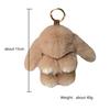 Fluffy Rabbit Keychain 15Cm, Plush Faux Fur Pompon Bunny Bag Charm, Cute Girl Present Accessories For Purse Backpack