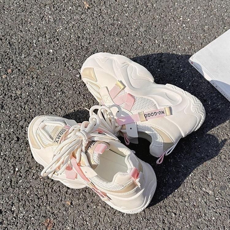 Dad Shoes Women's Spring and Autumn New Platform Muffin Shoes Heightening Casual Shoes Ins Four Seasons Can Wear Sports Shoes