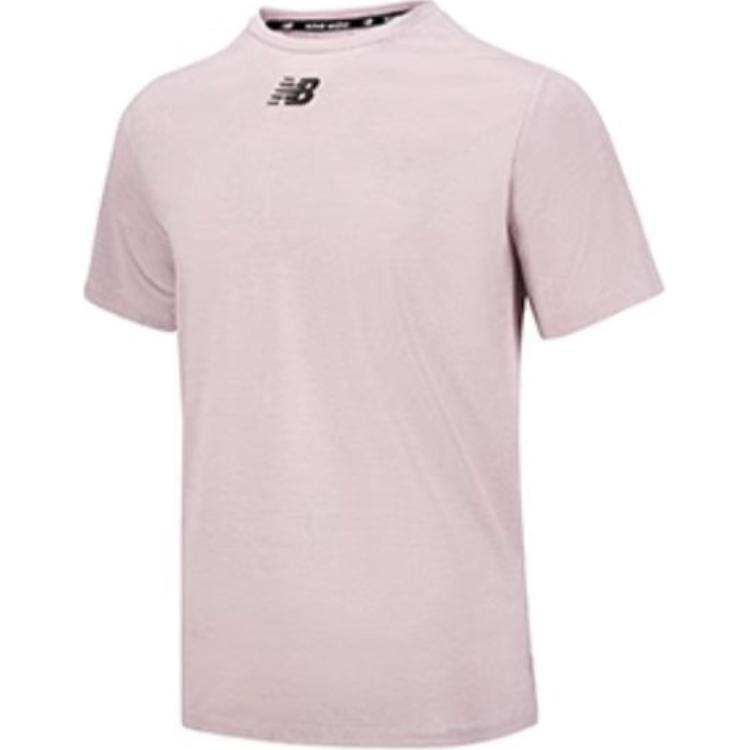 New Balance T Shirts Men s Pink Crew Neck Moderate AMT31251-SOI M