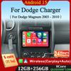 BJS1 Android 15 Carplay Auto For Dodge Charger 2005-2010 For Dodge Magnum 2 2003-2007 Car Radio Multimedia Video Player Navigation 4G