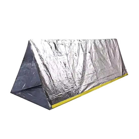 Portable Emergency Tent Ultralight 2 Person Triangle Survival Tent Waterproof Windproof Outdoor Hiking Camping Tube Shelter