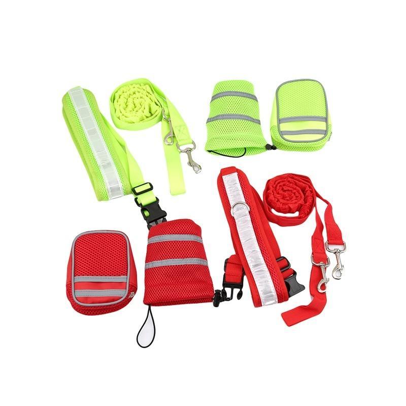 Running Walking Training with Pockets and Dog Treat Pouch Adjustable Waist Belt Flexible Bungee Belt