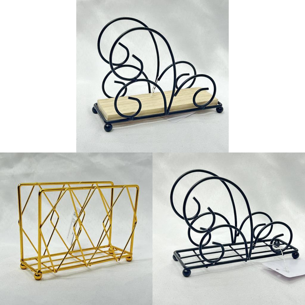 Iron Napkin Holder With Spray Finish For Restaurant And Hotel Table Decor