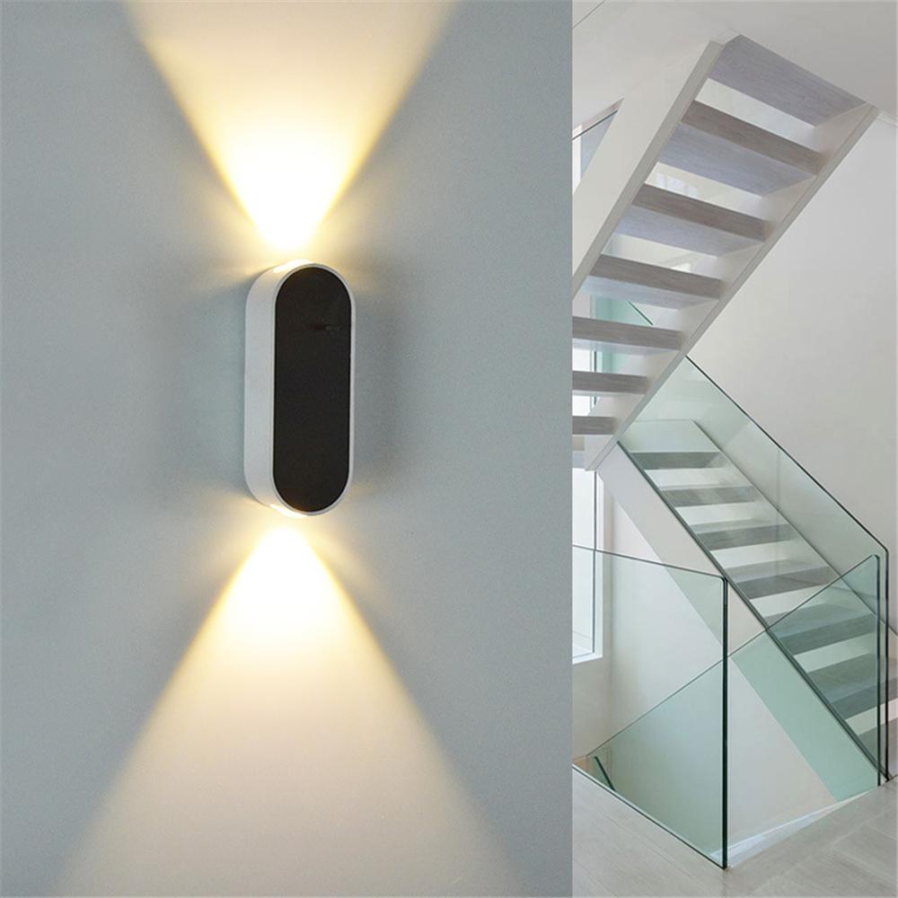 Modern Outdoor Waterproof Wall Lamp Aluminum Wall Light Outdoor Porch Garden Light Home Lighting 6W LED Aisle Corridor Sconce