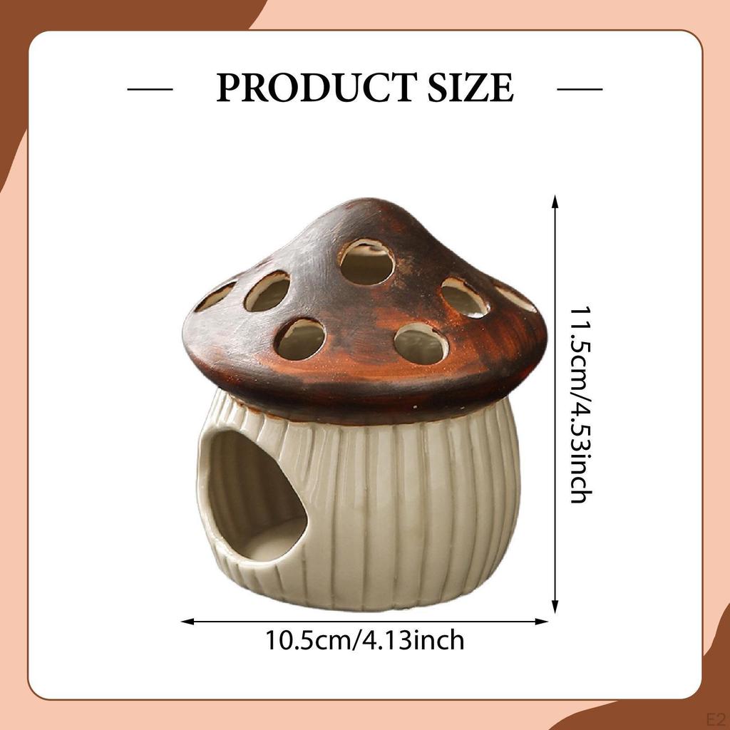 Mushroom Holder Ceramic Burner Desk Furnishings Sage Stand Smudge Bowl Farmhouse Meditation Yoga