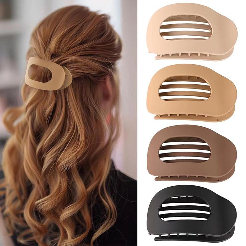 Leopard Print Oval Frosted Hair Clip Women's High-end Versatile Duckbill Clip Hair Accessories