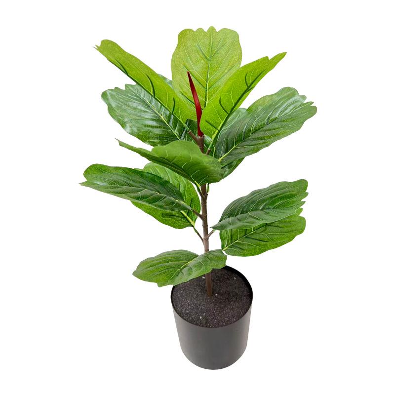 Nordic Style Luxury Fiddle-Leaf Fig Faux Plant - Dragonfly Leaf Potted Tree