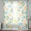 Plant Tea Green Forest Green Leaves Watercolor Rural Sheer Curtains for Kids Living Room Voile Window Curtains Tulle Drapes