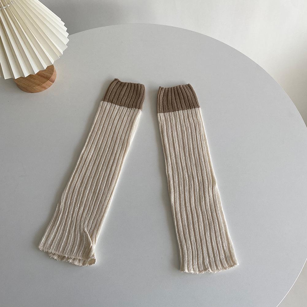 Y2K Harajuku Stil Einfarbige Gestrickte Beinwärmer: Warme lange Socken & Überschuhe für Herbst/Winter