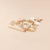 European and American Jewelry Summer Conch Shell Starfish Point Diamond Pearl Brooch Clothing Women's Functional Pin Accessories