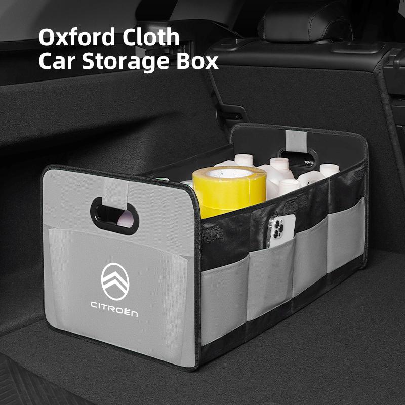 ADS2   Foldable Storage Box Peugeot Car Badge Trunk Storage Bag For Citroen Berlingo Grand Picasso Jumper Cactus Saxo Jumpy C8 C-Elysee