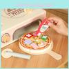 Wooden Simulation Pizza Barbecue Oven Children Toy Set For Imaginative Cooking
