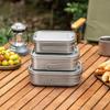 Titanium Bento with Lid & Handle Leak Proof Lunch Box Container Ultralight Outdoor Camping Cookware Ti2081C-83C