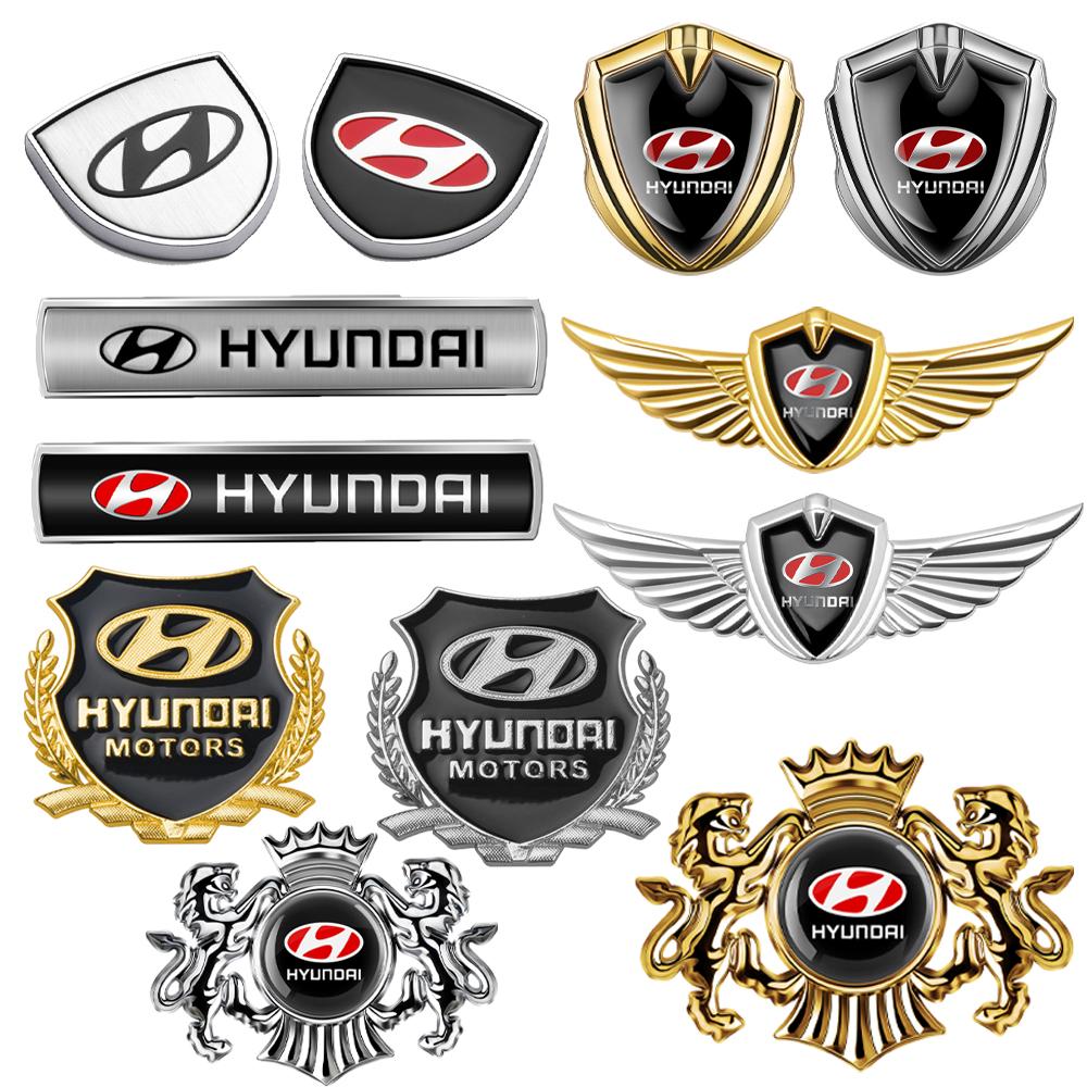 3D Metal Car Styling Sticker Car Body Trunk Decoration Decal For Hyundai Elantra Accent Elantra Tucson Solaris Sonata NLine IX35 22ll