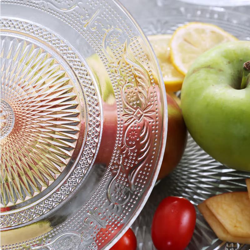 SIFAR Transparent European Glass Fruit Plate