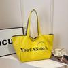 2025 New Colorful Reversible Canvas Tote Bag Striped Shoulder Bag