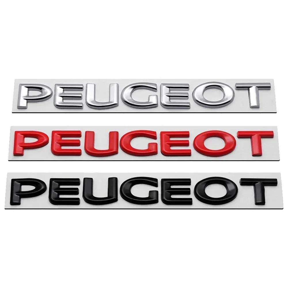 1PCS Metal Car Rear Trunk Badge Tail Letter Emblem Sticker Peugeot 107 108 206 207 208 301 307 308 407 408 2008 5008 Exterior