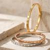 4mm Roman Numeral With Diamonds Stainless Steel Bracelet Zirconia No Fading Vacuum Plated 304 Roman Numeral Titanium Steel Bracelet