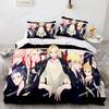 Anime Tokyo Revengers Ryuguuji Ken Sano Manjiro Set Biancheria da Letto Stampa Con Federa Copripiumino Singolo Matrimoniale Queen King Size