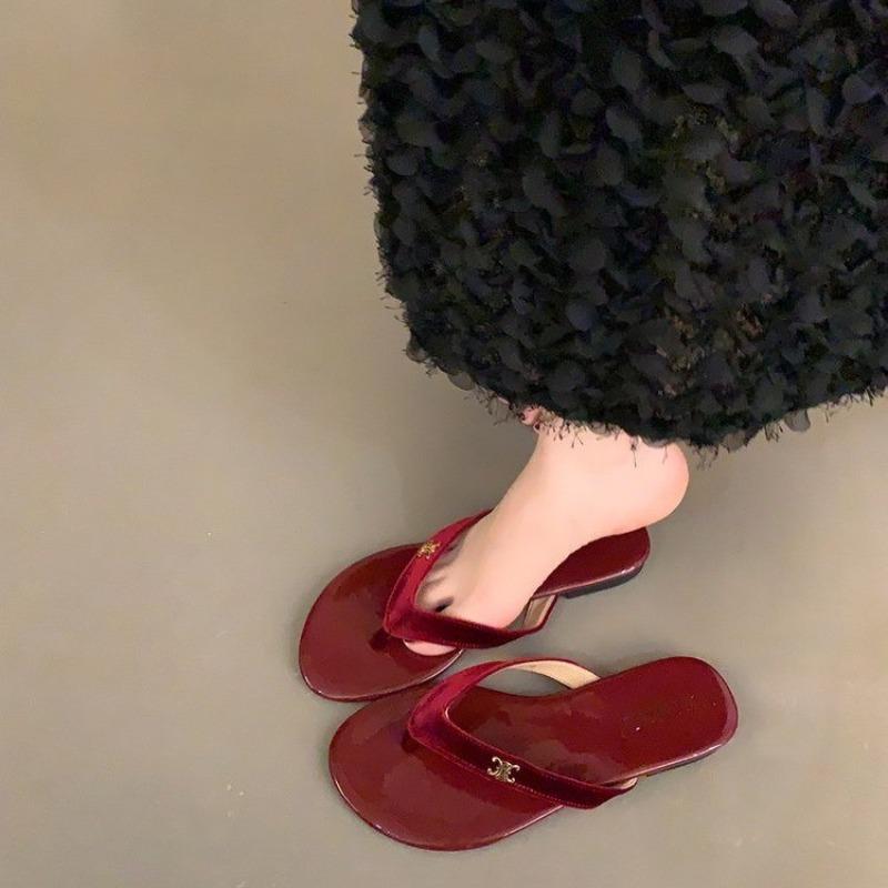 

Fashion New Fashion Solid Color Casual Slippers Summer Comfortable Silver Gold Women s Shoes Beach Home Flat Simple Women s Slippers 40 красный