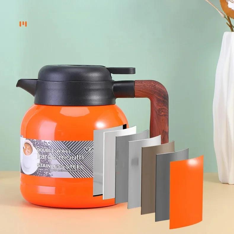 Large Capacity Insulated Thermos Coffee Pot Kettle Tea Jug Temperature Display Vacuum Flask Stainless Steel Thermal Water Bottle