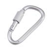 Aluminum Alloy Safety Buckle Keychain With Lock D-shape Carabiner Camping Hiking Hook