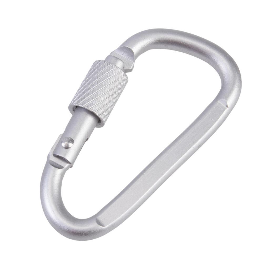 Aluminum Alloy Outdoor Carabiner Multi Colors D-shape Carabiner New Climbing Button серебряный