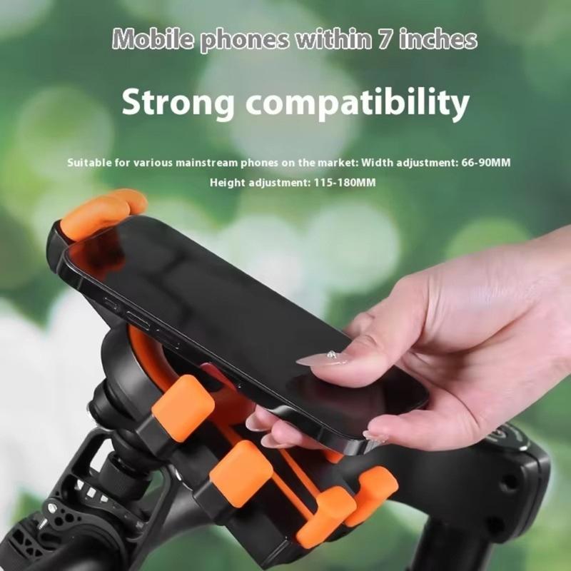 Motorcycle Phone Mount Holder Motorcycle Cellphone Mount, Bike Phone Handlebar Clamp for 4.7-7inch Phone