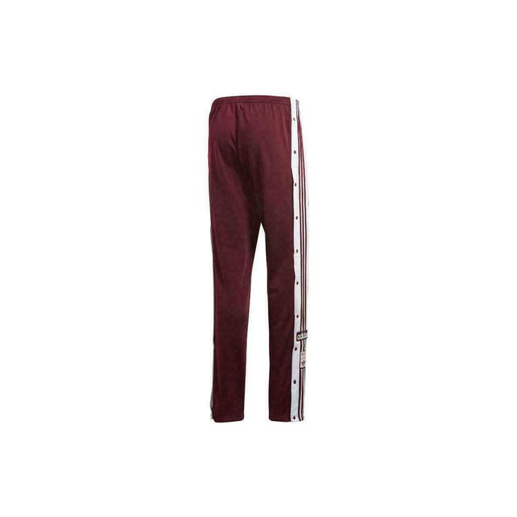 adidas Originals Side-Slit Retro Track Pants Men Bottoms Burgundy DH5752