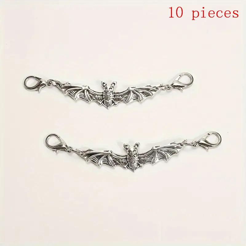 2/6/10Pcs Diy Shoe Accessories Personalized Gothic Alloy Bat Shoe Buckle Charms Decorcasual Shoe And Boot Decoration