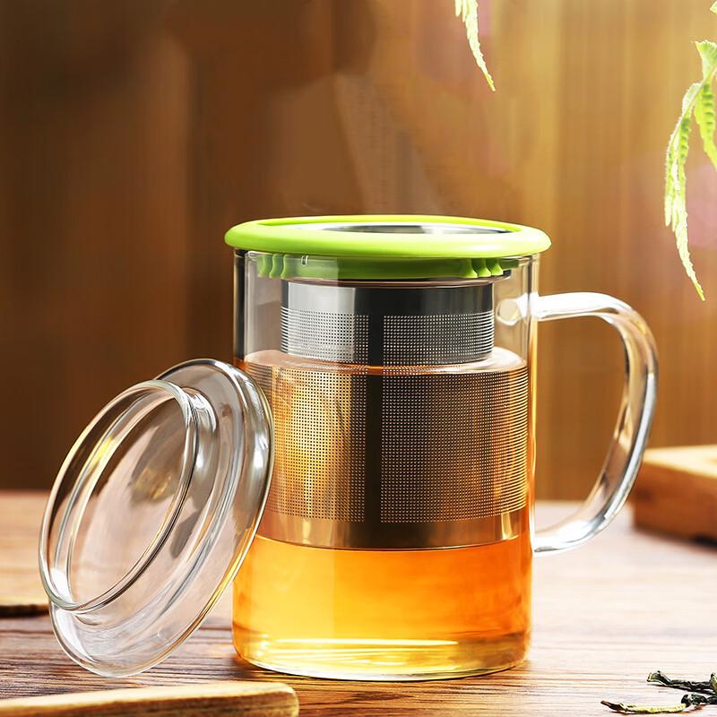 Qianxing Heat-Resistant Glass Tea Infuser Mug Set