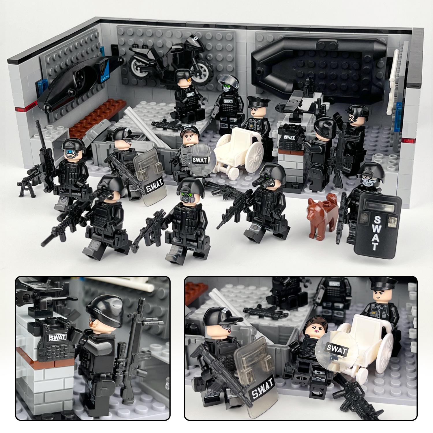 MOC Military Set SWAT Weapons Strategic Firearms Warehouse Mini Action Figures MOC Accessories Building Blocks Bricks Toys