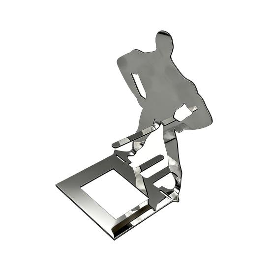 Stainless Steel Muscle Man Sausage Stand Portable Reusable Standing Man Hot Dog Holder Outdoor Camping Roaster Barbecue Grill Accessories B