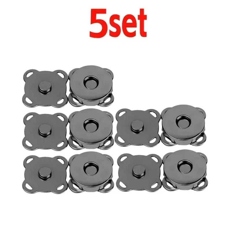 1/10Sets Magnetic Snap Button Metal Invisible Sew on Button Lock Clasps Fasteners for Purse Bags Clothes Craft DIY Accessories
