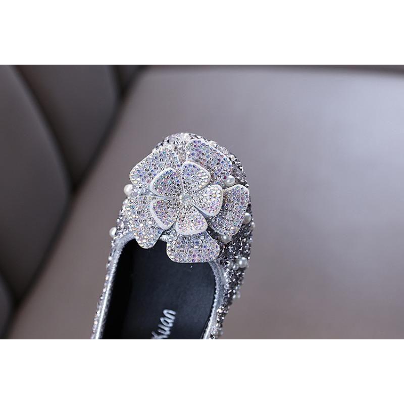 Autumn new style ladylike baby girl children's princess rhinestone single shoes leather shoes dance performance shoes