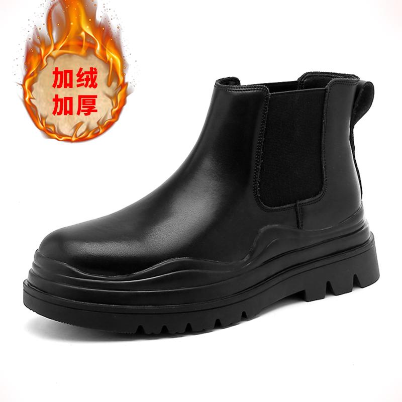 Genuine Leather Ankle Boots Men Outdoor Leather Winter Fur Warm Man Boots Army Hunting Boots for Men Shoes Casual Green Boots