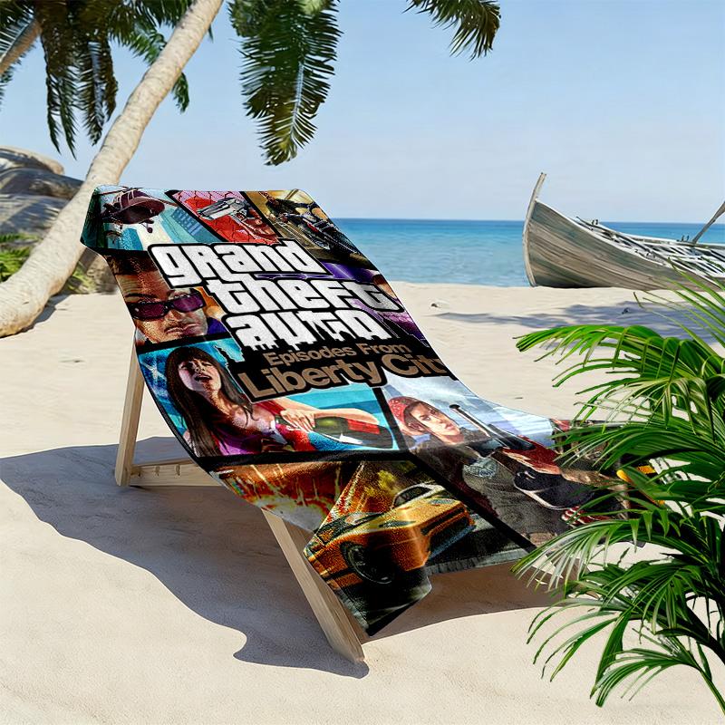 Liberty City Adventures beach towel beach Portable for travel Absorbent bath towel quick-drying swim towel swim beach Fashion