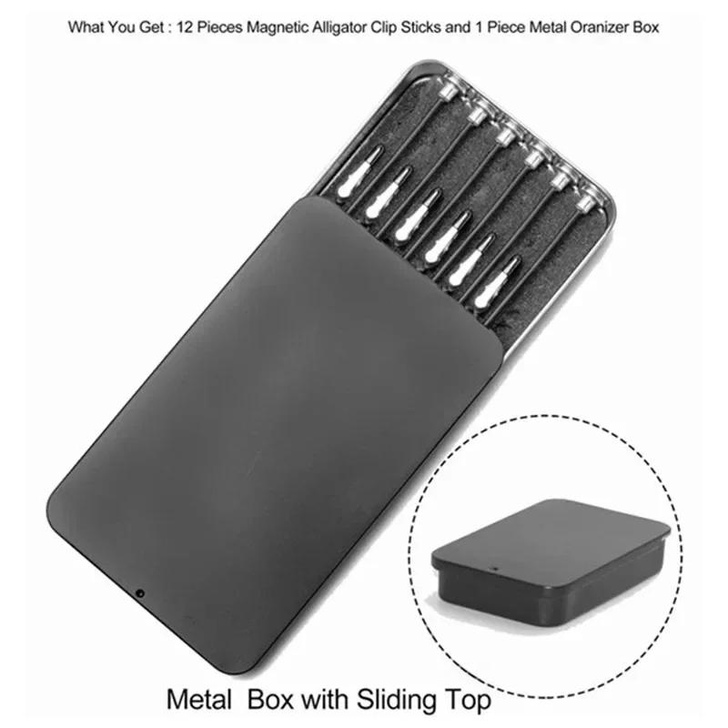 Model Painting Stand Base Holder 12PCS Alligator Clip Sticks Magnetic Bendable for Airbrush Spray Hobby DIY Model Crafting Tool