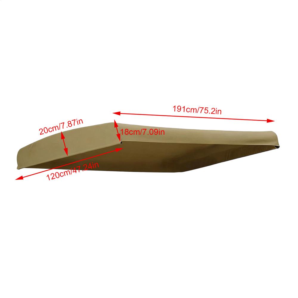 75x47 Inch Swing Canopy Replacement Cover Waterproof Anti-UV Cover Replacement Terrace Canopy for Outdoor Garden Swing Chairs