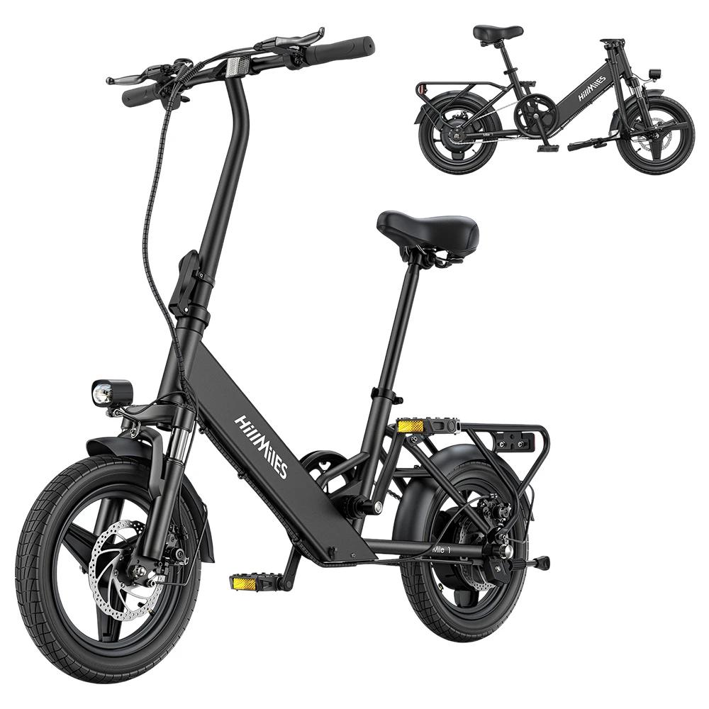 HillMiles Mile 1 Folding E-Bike: 250W Motor, 60km Range, 14" Wheels, 23kg Lightweight
