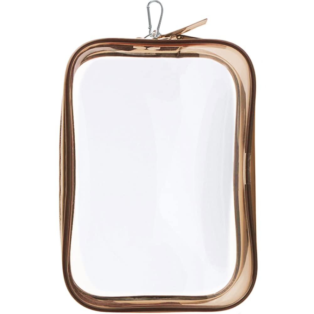 

YUYAKESHI Case Bag, Ita-Bag, Dustproof Plush Pouch, Decorative, Outing, Doll Storage, Transparent Plush Toy Clear Bag with Zipper (XL, Brown)